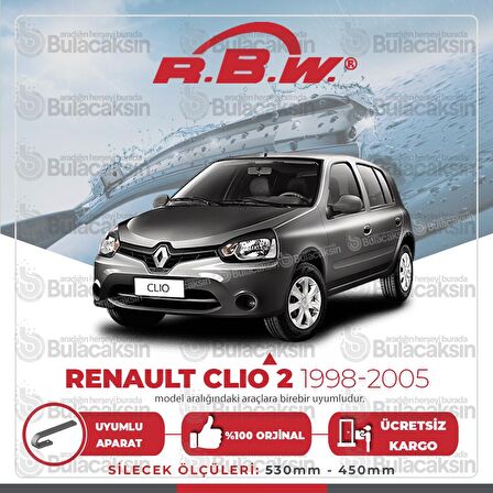 Renault Clio 2 Muz Silecek Takımı (1998-2005) RBW