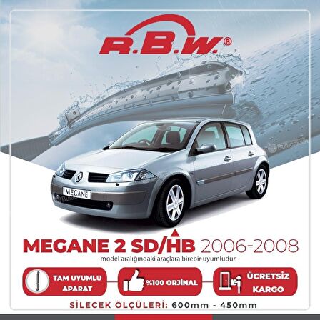 Renault Megane 2 Cabrio Muz Silecek Takımı (2006-2010) RBW