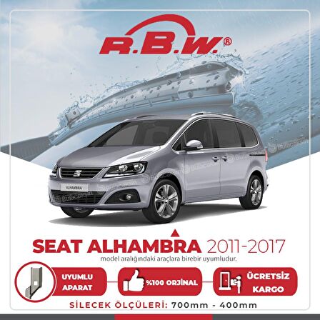 Seat Alhambra Muz Silecek Takımı (2011-2017) RBW