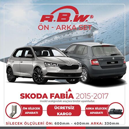 Skoda Fabia Ön ve Arka Silecek Seti (2015-2017) RBW