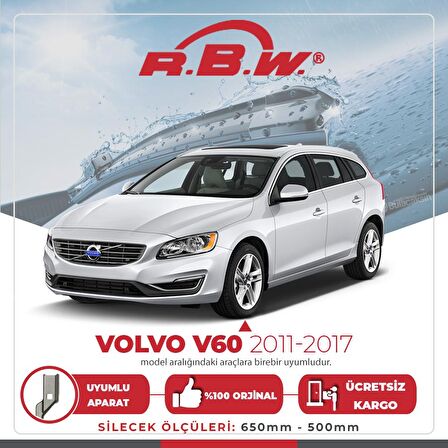 Volvo V60 Muz Silecek Takımı (2011-2017) RBW