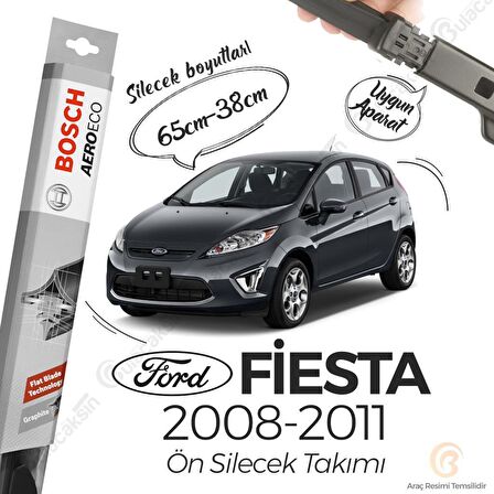 Ford Fiesta Muz Silecek Takımı (2008-2011) Bosch Aeroeco