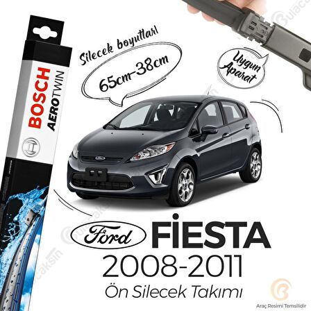 Ford Fiesta Muz Silecek Takımı (2008-2011) Bosch Aerotwin