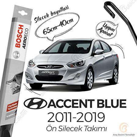 Hyundai Accent Blue Muz Silecek Takımı (2011-2019) Bosch Aeroeco