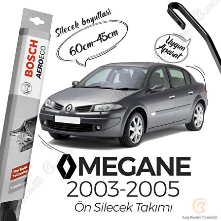 Renault Megane 2 Muz Silecek Takımı (2003-2005) Bosch Aeroeco