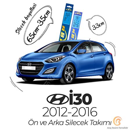 Hyundai i30 Ön Arka Silecek Seti (2012-2016) RBW