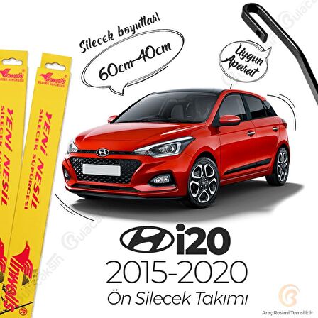 Hyundai i20 Muz Silecek Takımı (2015-2020) İnwells