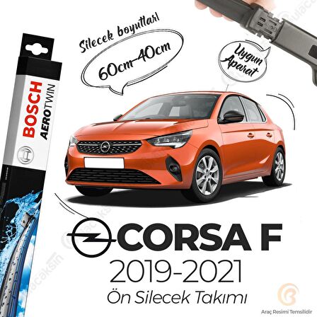 Opel Corsa F Muz Silecek Takımı (2019-2021) Bosch Aerotwin