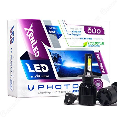 Photon Duo Serisi Led Headlight Beyaz Işık 12V Led Xenon H4