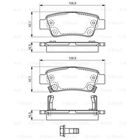 Honda CR-V Arka Fren Balatası 2012-2016 Bosch