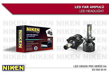 Niken Pro Serisi Flip Led Xenon Zenon H4 6500K - Slim Fan