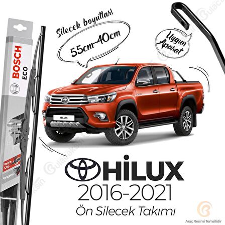 Toyota Hilux Ön Silecek Takımı (2016-2021) Bosch ECO