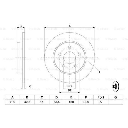 Bosch Ford Focus 2 2004-2012 Arka Fren Diski Takımı