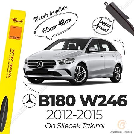 Mercedes B180 W246 Muz Silecek Takımı (2012-2015) inwells