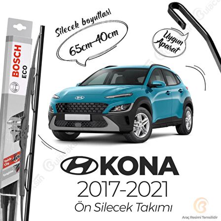 Hyundai Kona Ön Silecek Takımı (2017-2021) Bosch ECO