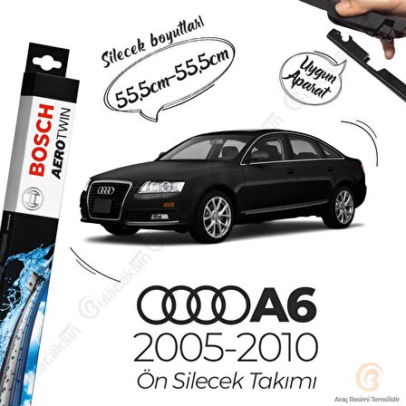 Audi A6 Muz Silecek Takımı (2005-2010) Bosch Aerotwin