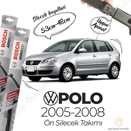 Volkswagen Polo Muz Silecek Takımı (2005-2008) Bosch Aeroeco