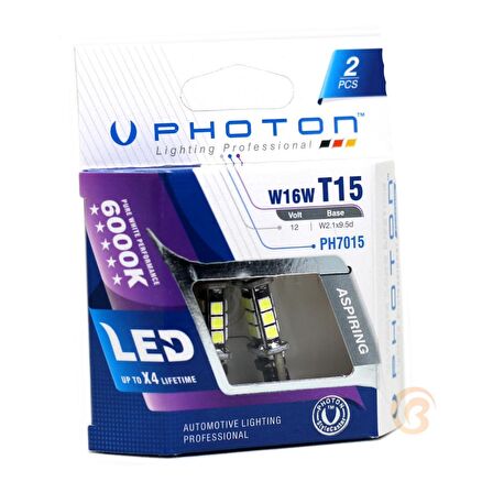 Photon PH7015 T15 W16W Büyük Dipsiz 16W Geri Vites Lambası Beyaz