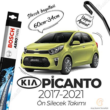 Kia Picanto Muz Silecek Takımı (2017-2021) Bosch Aerotwin