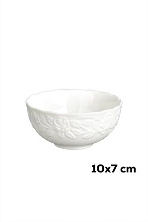 Rose Porselen Kase Çerezlik Seti 6 Parça Ø10 cm