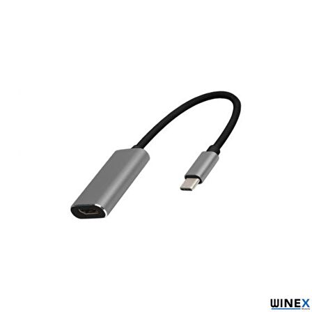 Winex ARSKY Type-C to HDTV 4K Ultra HDMI Dönüştürücü Gri