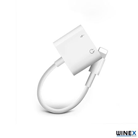 Winex 2in1 Lightning to 3.5mm+Lightning Şarj Adaptör Dönüştürücü