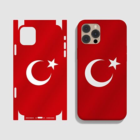 Oppo A54 Türk Bayrağı Fullbody Arka Kaplama