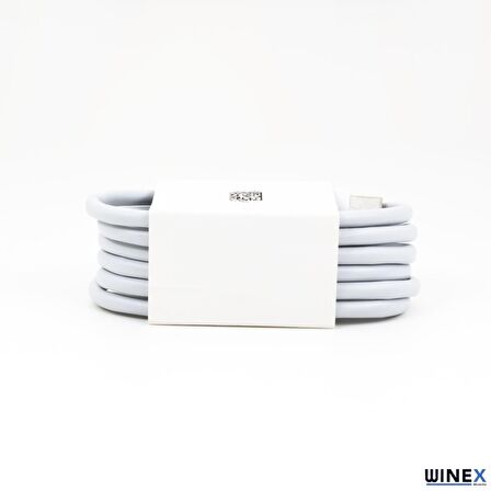 Winex 6A 100W UsbA to Type-C Hızlı Data ve Şarj Kablosu Beyaz