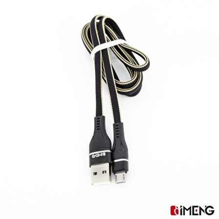 İmeng 3.1A UsbA to Micro Örgülü Data ve Hızlı Şarj Kablosu ML108 Siyah