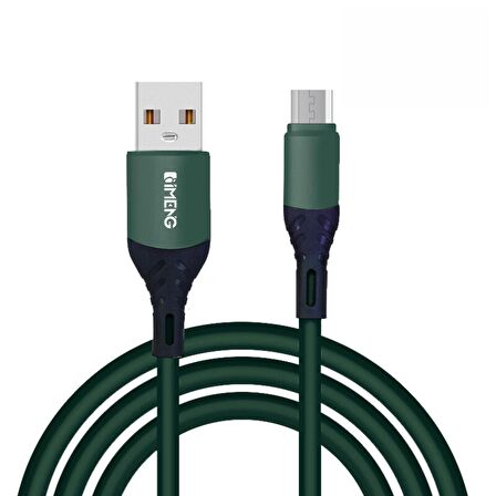 İmeng 6A 100W UsbA to Micro Data ve Hızlı Şarj Kablosu ML60 Yeşil