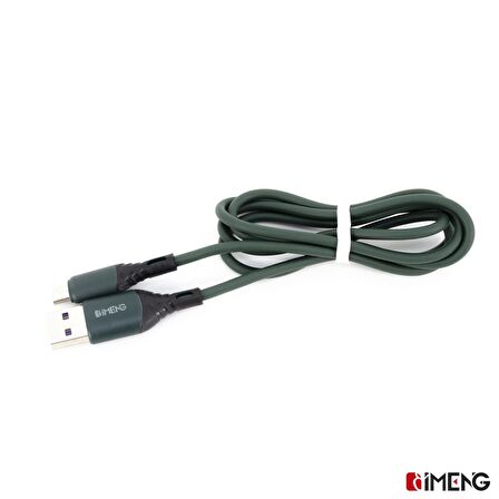 İmeng 6A 100W UsbA to Micro Data ve Hızlı Şarj Kablosu ML60 Yeşil