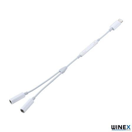 Winex 2in1 Lightning to Double 3.5mm Çıkışlı Jack Adaptör