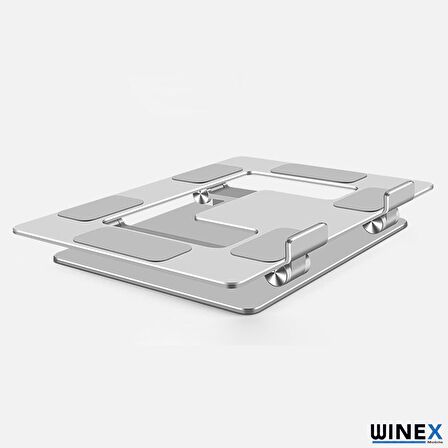 Winex Metal Ayarlanabilir Laptop, Tablet, Macbook, Matebook Yükseltici Katlanabilir Stand Tutucu