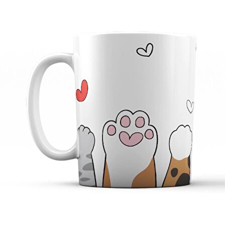 Sevimli Kedi Patili Kupa Bardak