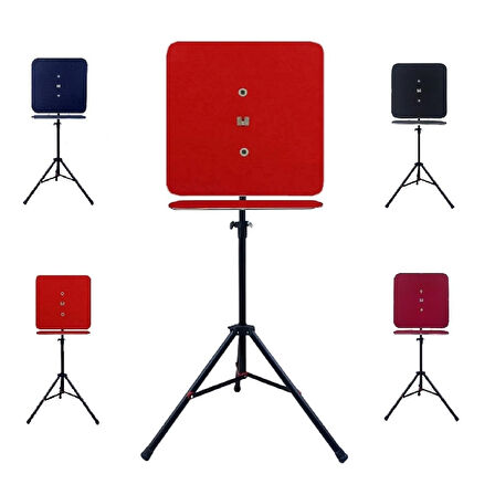 Raf Düzenekli Tripod Ayaklı Kare Dart Arkalık. Kırmızı