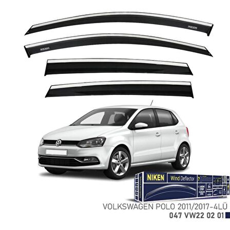 Volkswagen Polo Niken Kromlu Cam Rüzgarlığı 4lü Set 2011 2017