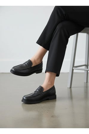 Kadın Hakiki Deri Loafer Ayakkabı