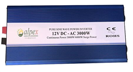 3000 WATT 12 VOLT TAM SİNÜS DİGİTAL EKRANLI İNVERTER