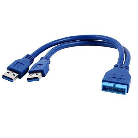 19 pin usb 3.0 to 2x usb erkek kablo anakart için usb 3.0 kabl