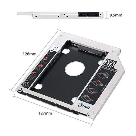 HDD Caddy 9.5mm 2.5" SATA  2nd HDD Caddy