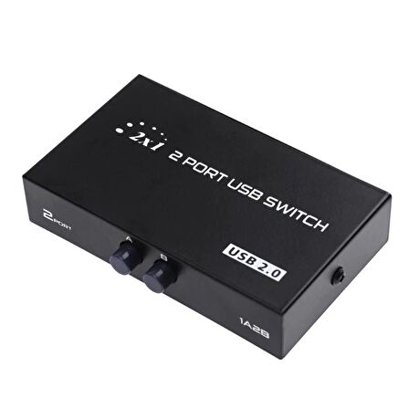 2 port manuel seçmeli usb switch 2 kasa 1 yazıcı