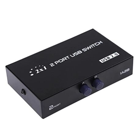 2 port manuel seçmeli usb switch 2 kasa 1 yazıcı