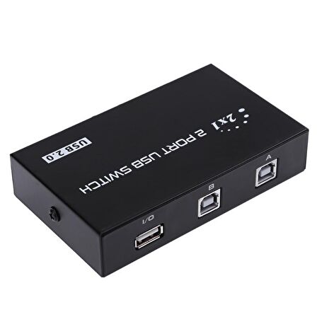 2 port manuel seçmeli usb switch 2 kasa 1 yazıcı