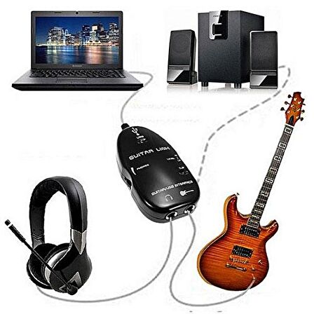 usb gitar link kablo gitarınızı pc'ye bağlayın kayıt yapın