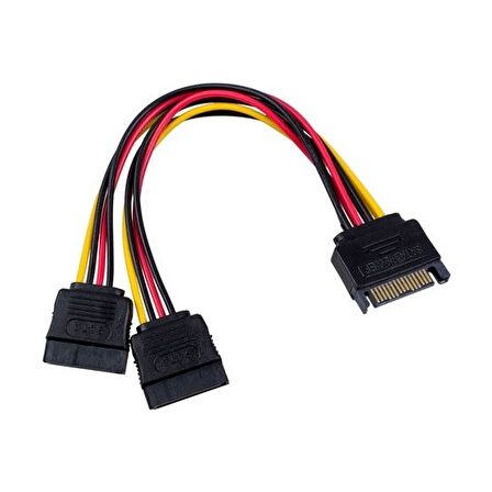 Sata Power çoklayıcı Y Kablo 15 Pin Sata Erkek Dişi Power Kablo