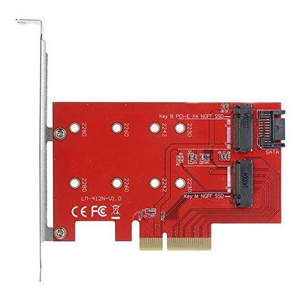 PCIE PCI express X4 M NGFF M.2 + B NVME M.2 Uzatma Kartı