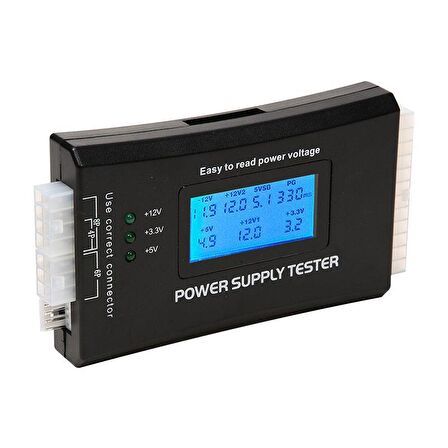 Dijital Power Supply Tester Güç Kaynağı Test Cihazı 20-24 Pin