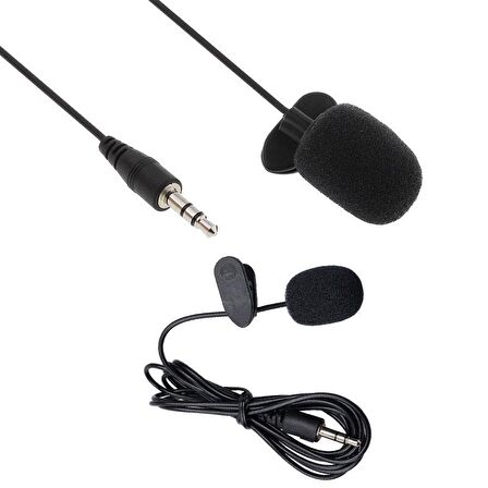 yaka mikrofonu 3.5mm stereo jaklı yaka mikrofonu 1,8m