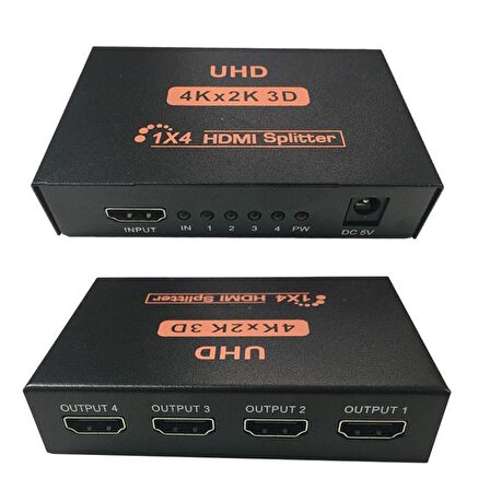 hdmı splitter 1 giriş 4 çıkış 2K 4K UHD 3D hdmı splitter