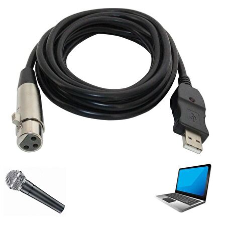 usb 2.0 to xlr dişi mikrofon kablosu usb xlr mikrofon kablosu